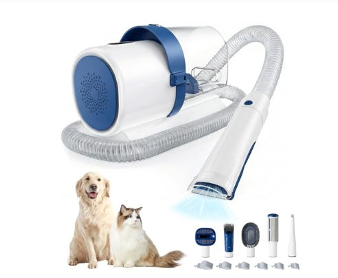Professional Dog Grooming Clippers With 2.5L Cup, 3 Suction Modes, Cordless Clippers, 5 Groomer Tools, Low Noise Pet Hair Trimmer