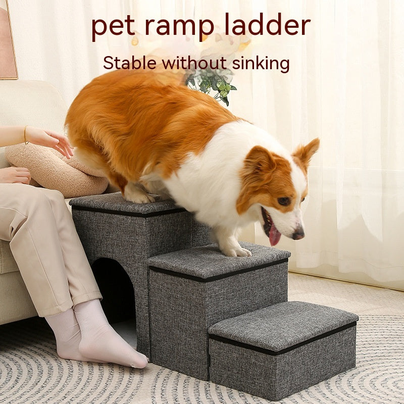 Foldable Pet Stairs – Easy Steps for Dogs & Cats