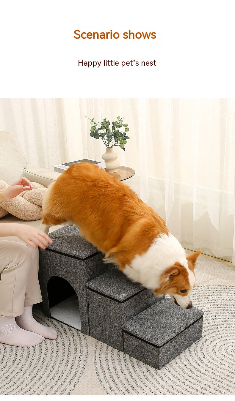 Foldable Pet Stairs – Easy Steps for Dogs & Cats