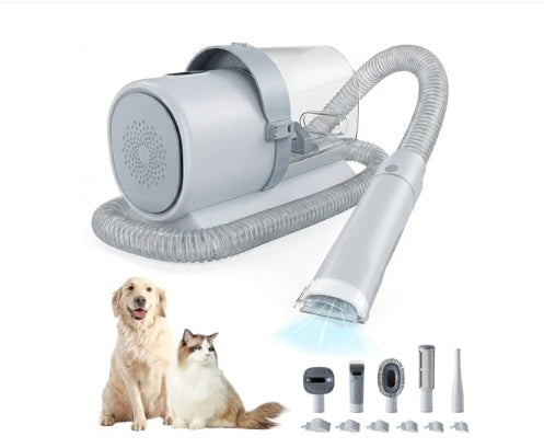 Professional Dog Grooming Clippers With 2.5L Cup, 3 Suction Modes, Cordless Clippers, 5 Groomer Tools, Low Noise Pet Hair Trimmer