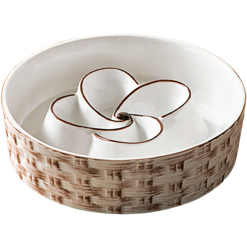Non-Slip Ceramic Dog Bowl for Healthy Slow Eating