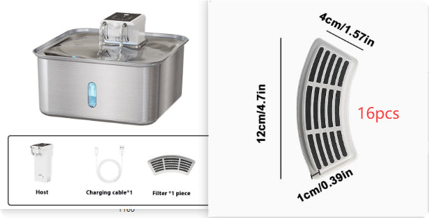 Wireless Cat Water Fountain – Stainless Steel & Rechargeable