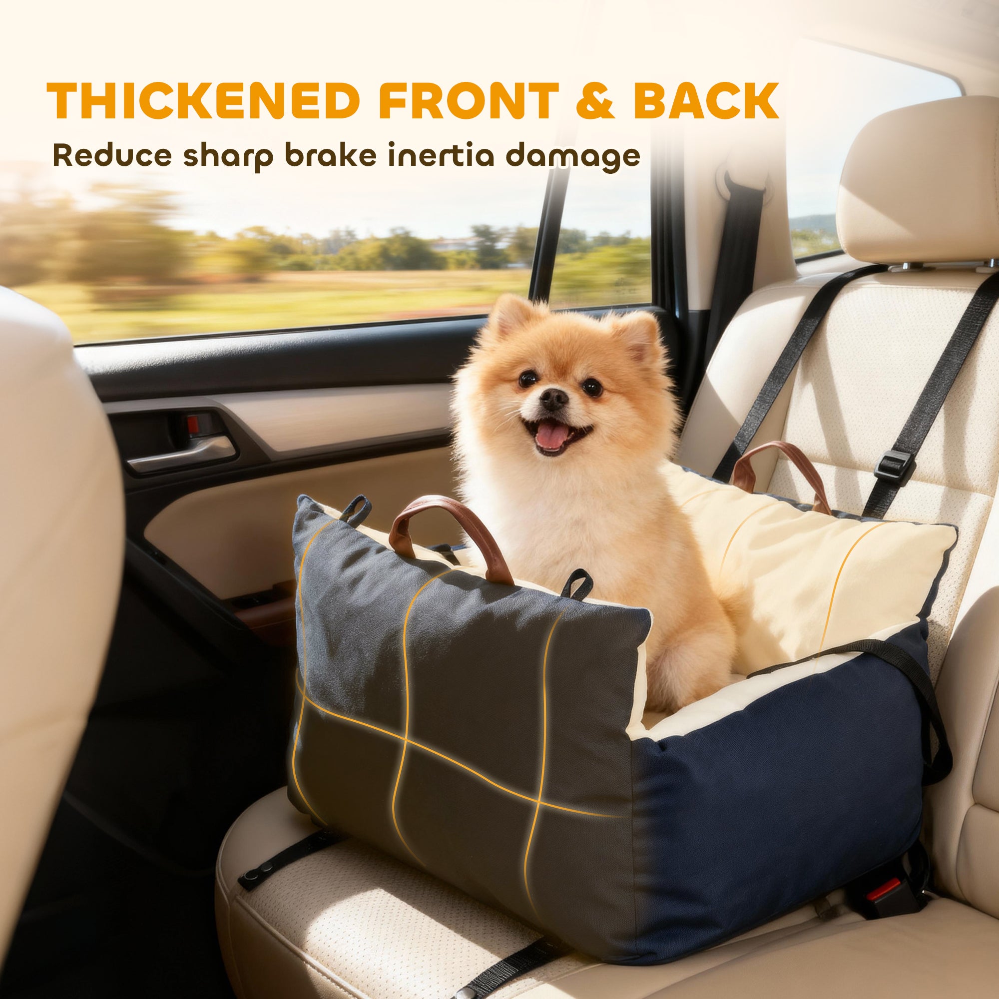 PawHut Cosy Car Seat – Safe Travel for Small Dogs